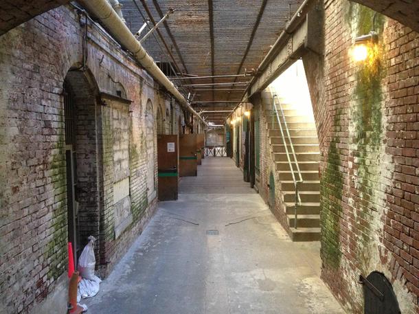 Corridor in the back of Alcatraz 