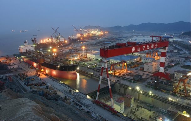 COSCO Shipyard in Zhejiang Sheng China 