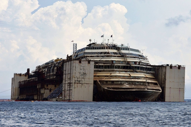 Costa Concordia - two years after being partially submerged  Album in comments