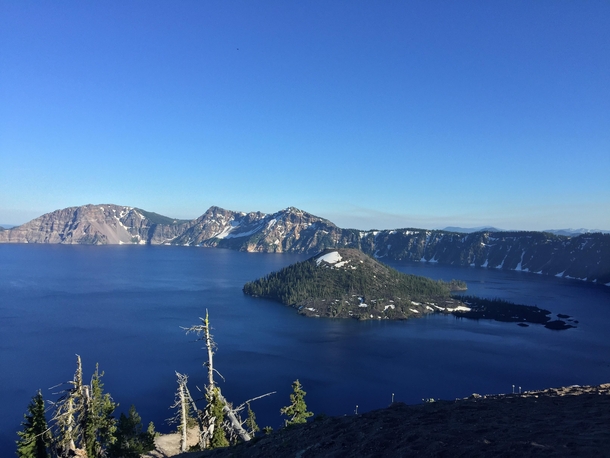 Crater Lake Oregon The deepest lake in America and also one of the coolest national parks Ive ever been to 