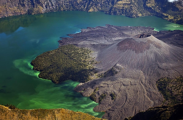 Crater lake Segara Anak located in Mount Rinjani Lombok Indonesia Dodi Sandradi 