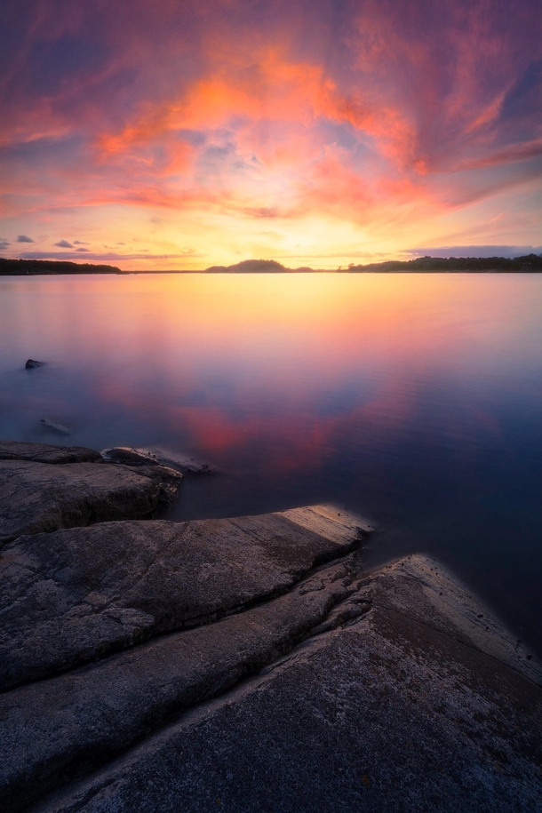 Crazy Sunset Summer  shot at Bofors Camping Sweden Mosquitoes were eating me alive taking this shot Wish I could travel again julian_photo on IG OC