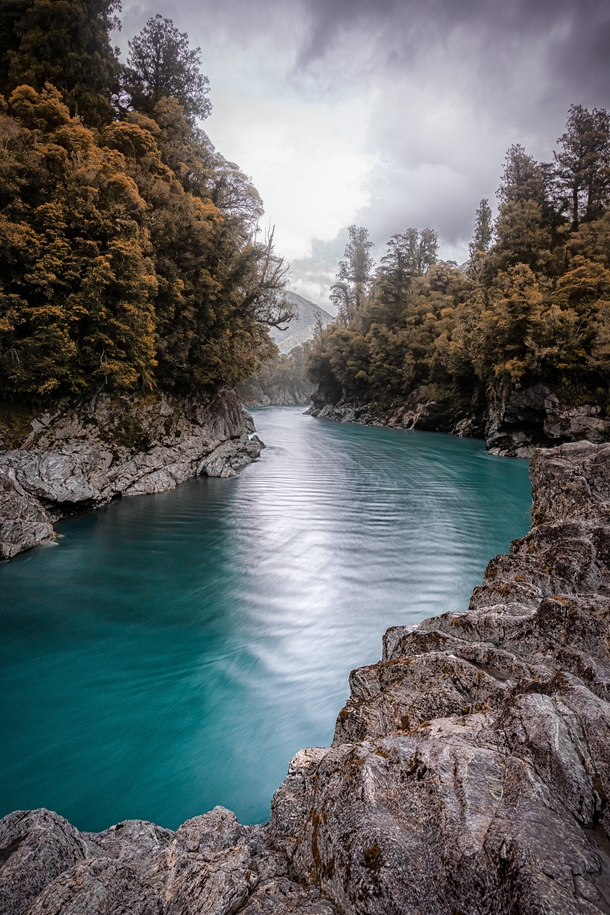 Crazy water color at Hokitika Gorge NZ 