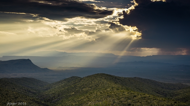 Crepuscular Rays in case you wondered Big Bend 