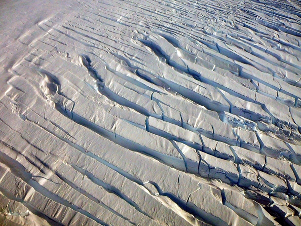 Crevasses on the Margin of Pine Island Glacier Antarctica 