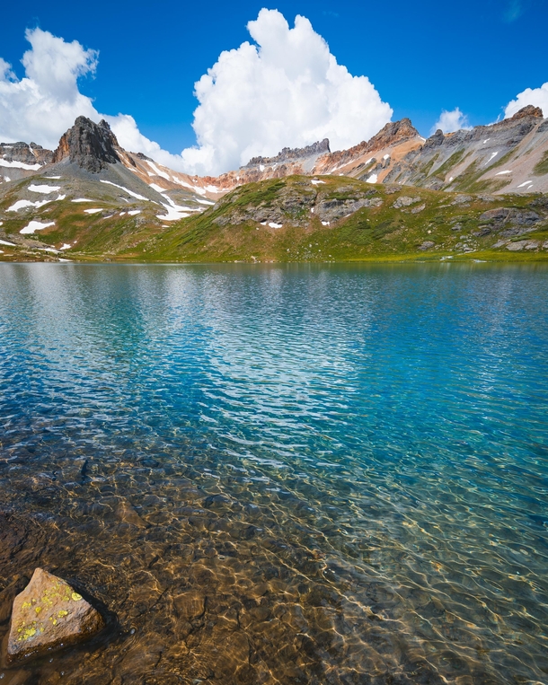 Crystal clear alpine lakes while hiking outside Ouray Colorado OC x