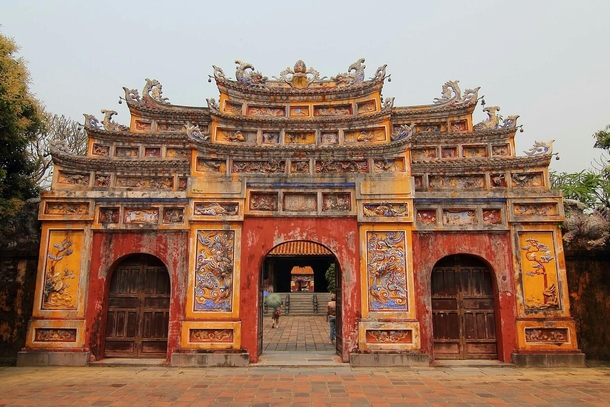 Cua Tho Chi Gate at Imperial Citadel in Hue Vietnam