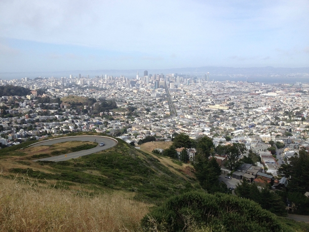 Cusp of Twin Peaks POV of San Francisco 