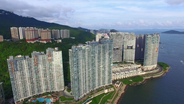 Cyberport - Western Hong Kong Island  - Drone shot