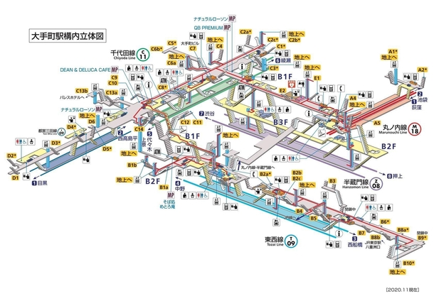D Tokyo Subway stations maps are next level Japan