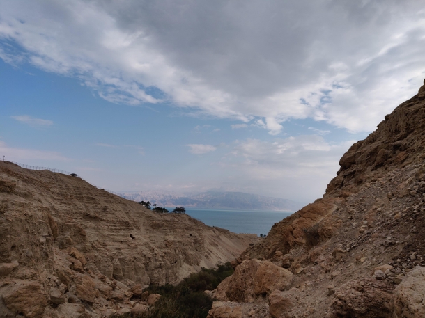 Dead Sea from Ein Gedi in Israel 