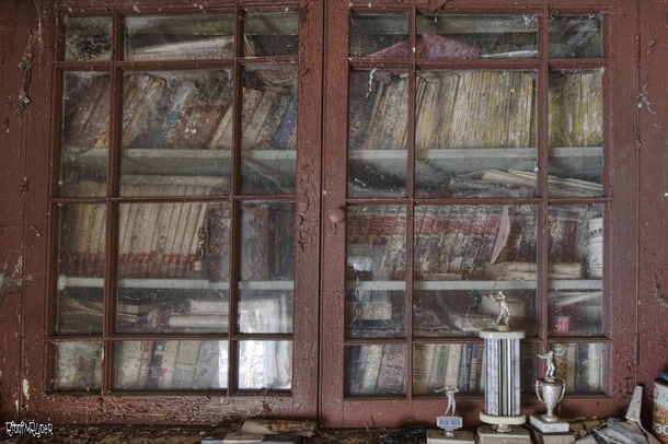 Decaying Bookcase Filled with Old Books amp Magazines Inside an Abandoned Ontario Time Capsule House 