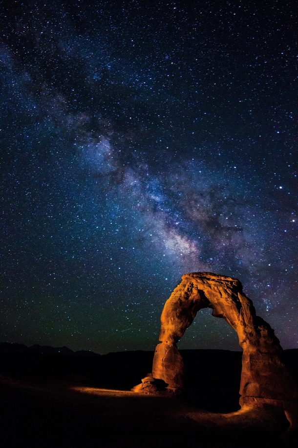 Delicate Arch and The Milky Way Arches National Park 