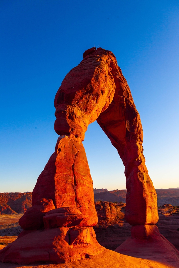 Delicate Arch before sunset Arches NP UT USA 