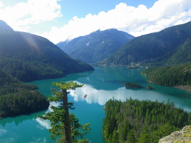 Diablo Lake in the North Cascades Washington 