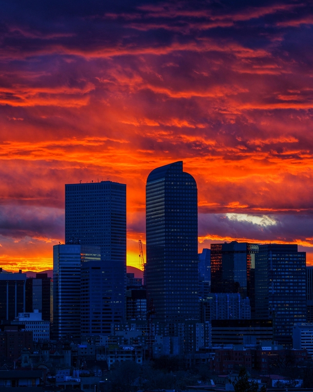 Downtown Denver sunset