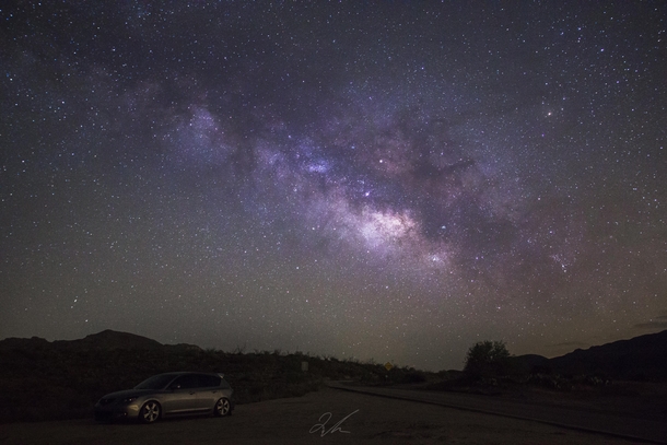 Drove to a spot darker than usual for this Milky Way photo taken near Apache Junction AZ 