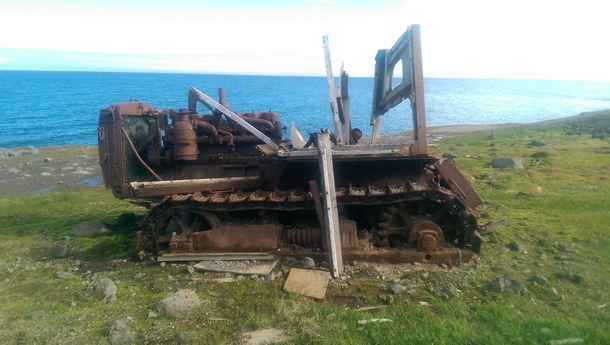 Early s Cat D-R on St Lawrence Island Alaska badly deteriorated in the salt air 