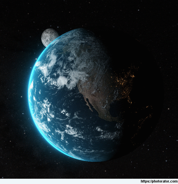 Earth amp Moon Americas  GIF Loop by Xponentialdesign