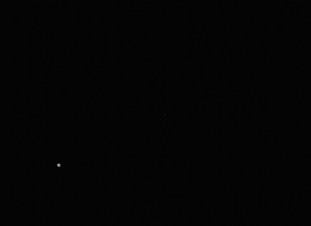 Earth and Moon photographed together on th September  from NASAs OSIRIS-REx spacecraft during her voyage to Asteroid Bennu