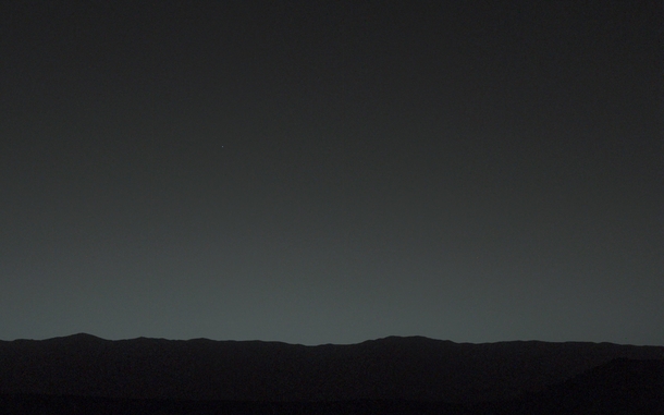 Earth as seen from the surface of Mars Photo taken by the Curiosity Rover 