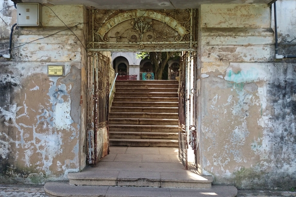 Entering an abandoned psychiatric hospital Porto Alegre Brazil 