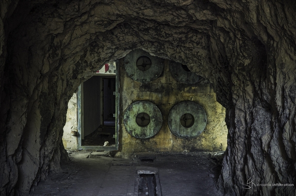 Entrance to an abandoned bunker
