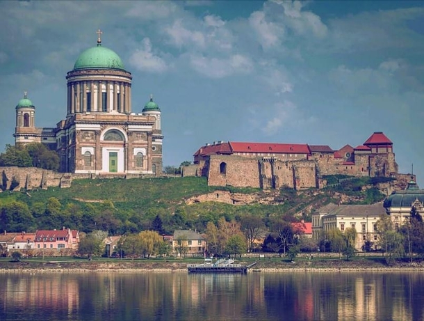 Esztergom Basilica - circa  designed by Pal Kuhnel -largest church and tallest building in Hungary until  - Esztergom Hungary