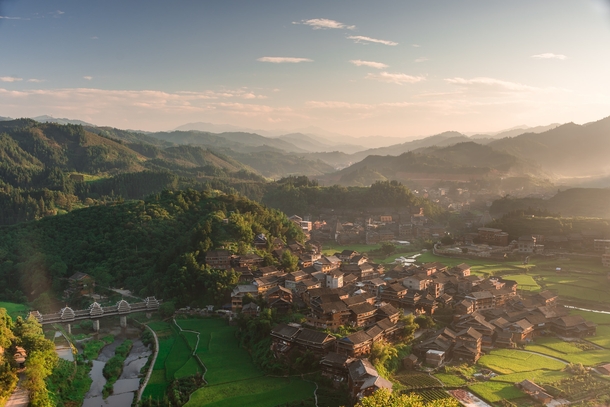Ethnic Dong Peoples Chengyang Village China