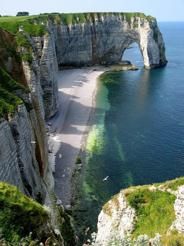 Etretat - a town and commune in France in the region of Upper Normandy 