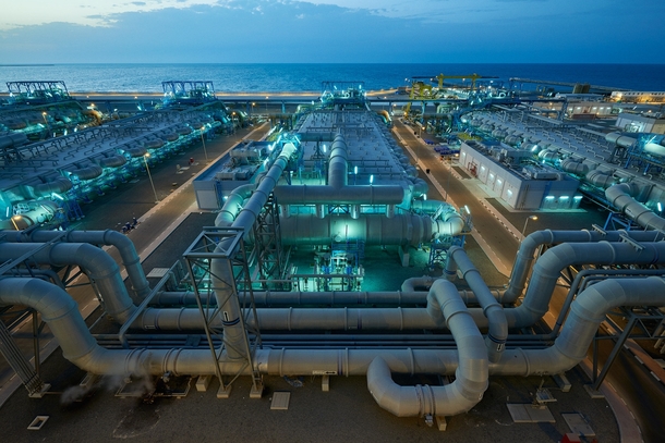 Evaporation units Jebel Ali desalination plant in the United Arab Emirates 