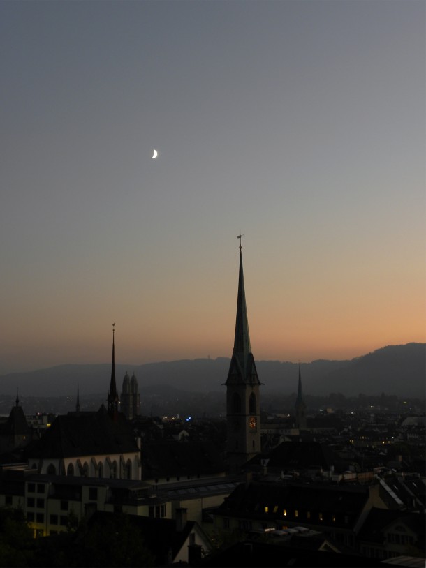 Evening in Zurich Switzerland 