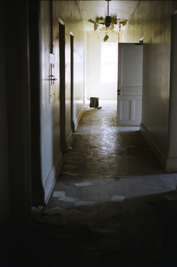 Exploring the hallways of an abandoned asylum 