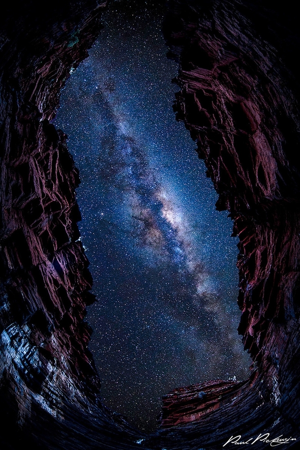 Eye to the Galaxy by Paul Pichugin  Captured in one of the many gorges in Karijini National Park Western Australia