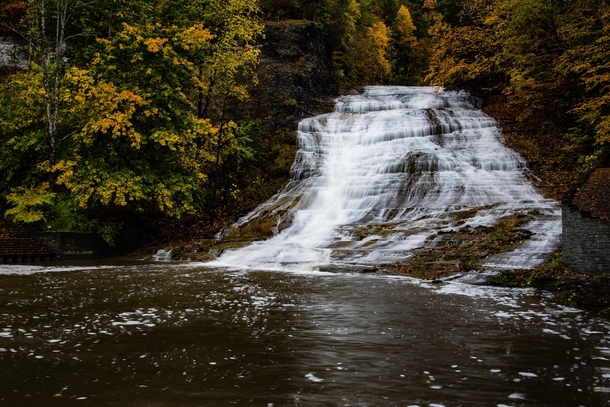 Fall in the finger lakes Buttermilk falls IthacaNY 