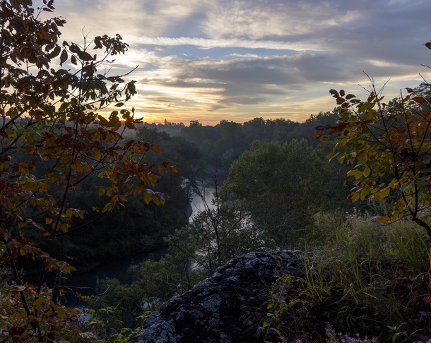 Fall Sunrise over Shoal Creek Missouri