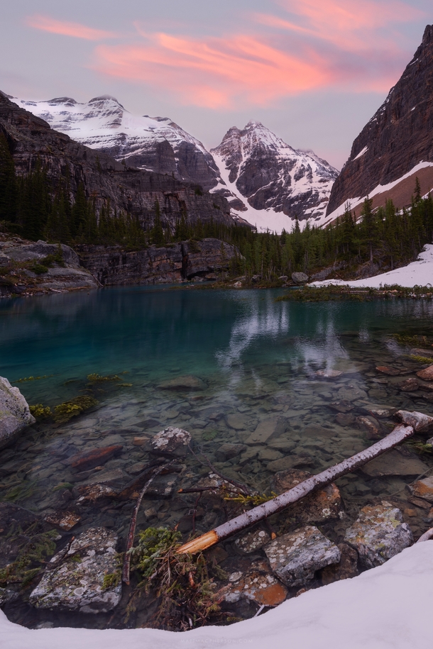 Far away from the crowds this is Lake LeFroy in Yoho National Park British Columbia 