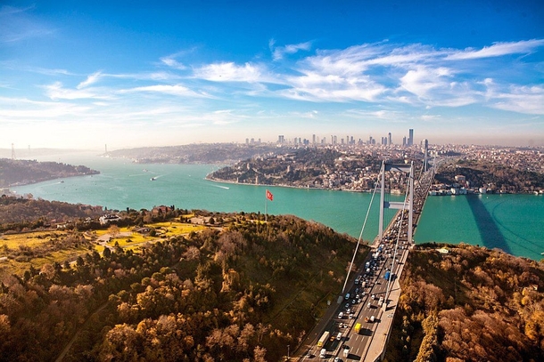 Fatih Sultan Mehmet Bridge Istanbul Turkey