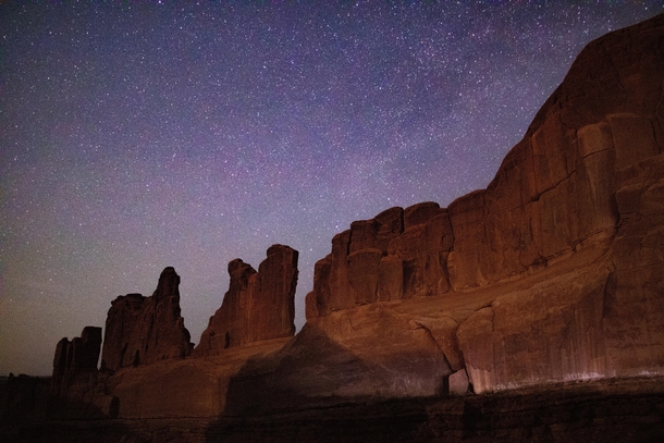 First light at Park Avenue Arches National Park Utah   x 