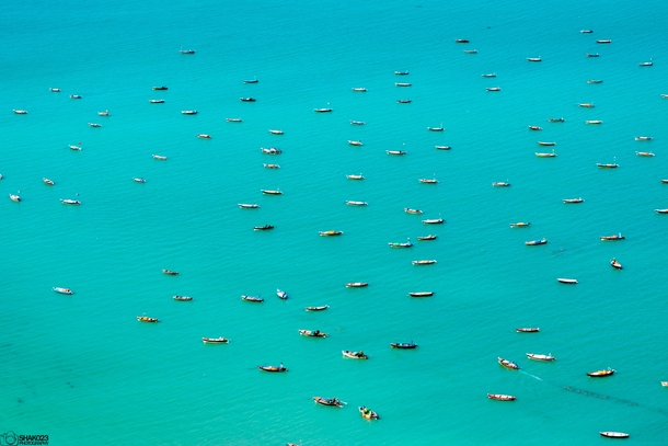 Fishing Boats off the Coast of Gwadar Balochistan Pakistan 