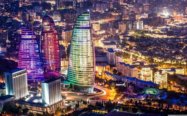 Flame Towers in Baku Azerbaijan Designed by HOK 