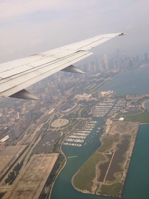 Flying into Chicago from the east 