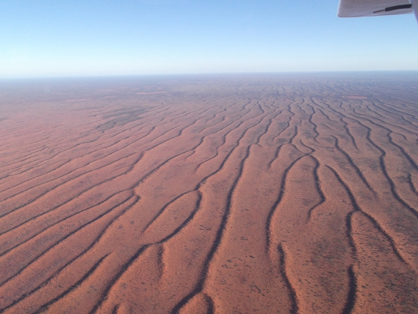 Flying over the Australian outback between Gascoyne Junction and Carnarvon WA 