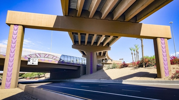 Flyover Ramps leading from the Papago Freeway to the New South Mountain Freeway- Phoenix
