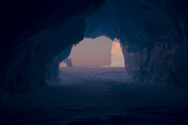 Forbidden but gorgeous Inside the iceberg Antarctica July th  