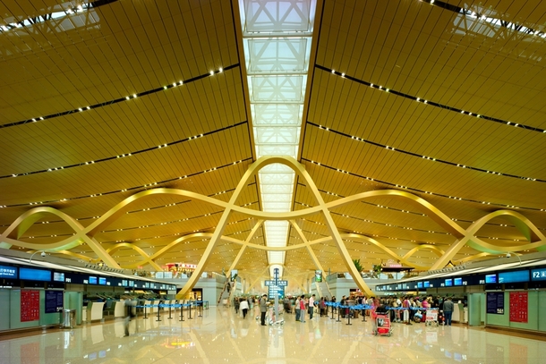 Form meets function The roof supports at Kunming airport 