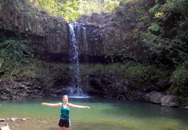Found this nifty little waterfall after hours of hiking through the rain forests of Maui