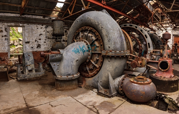 Francis Turbine in a Forgotten Hydroelectric Power Plant 