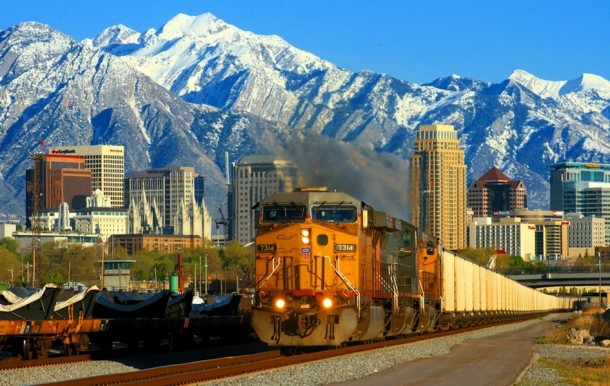 From the rail yard Salt Lake City Utah  