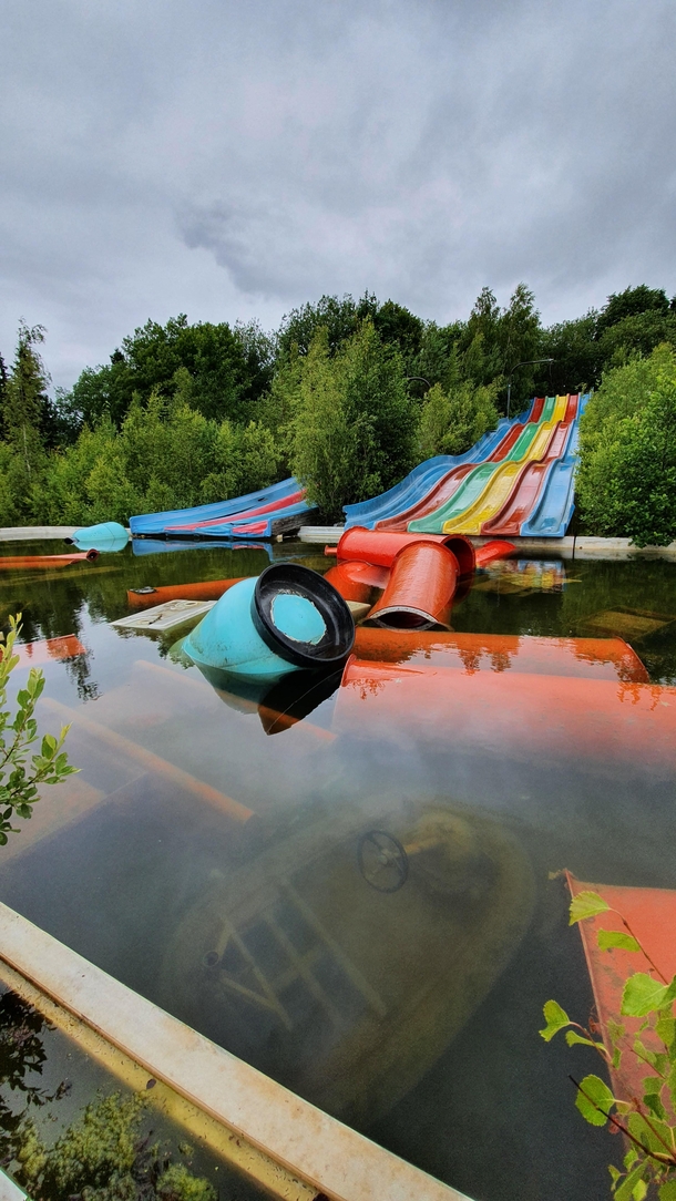 Fun Park Fyn Denmark Closed since  nature around it is slowly swallowing it